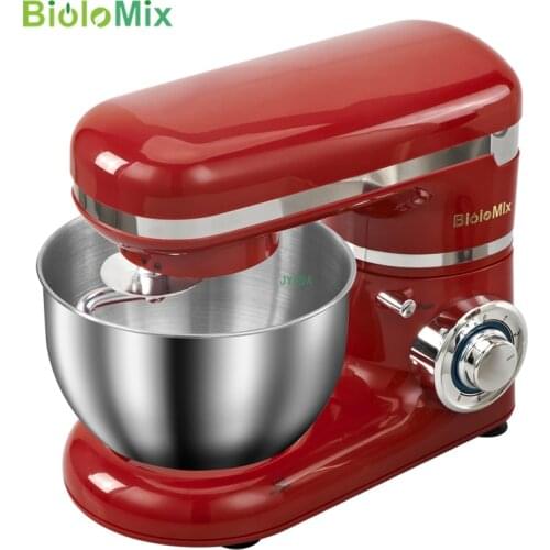 4L Stainless Steel Bowl 6-speed Kitchen Food Stand Mixer Cream Egg Whisk Blender Cake Dough Bread Maker Machine 1200W 110V-240V
