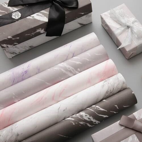 Marble Gift Wrapping Paper Roll Wrap Decorative Paper Art Kraft Wedding Party Creative Flower Packaging Paper Bouquet Packing