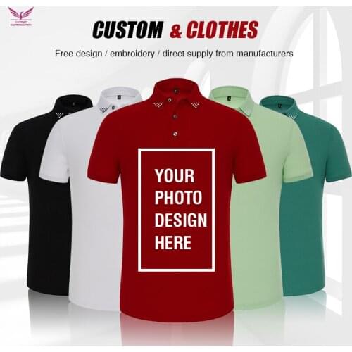 100% Cotton Mens Polo Shirt Custom Shirt Breathable Short Sleeve goog Quality custom Logo woman T-Shirt Summer Lapel Male tops