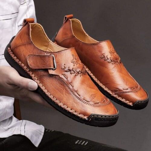 Microfiber Leather Mens Walking Shoes Comfy Men Outdoor Sport Sneakers Slip Resistant Male Training Climibing Walking Footwear