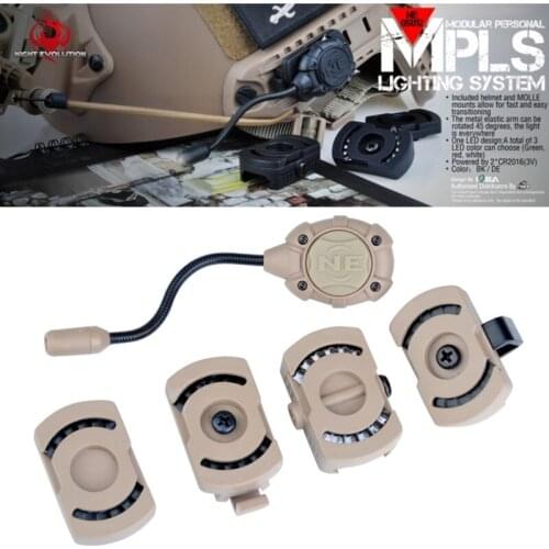 Night Evolution Airsoft Princeton Tec Mpls Tactical Helmet Light Modular Personal Lighting System Softair Flashlight NE05012