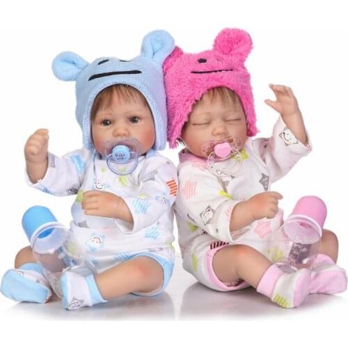 NPK 40CM Silicone Reborn Baby Dolls Reborn Dolls Simulation Baby Toddler Doll Soft Cotton Body Doll Toys For Children