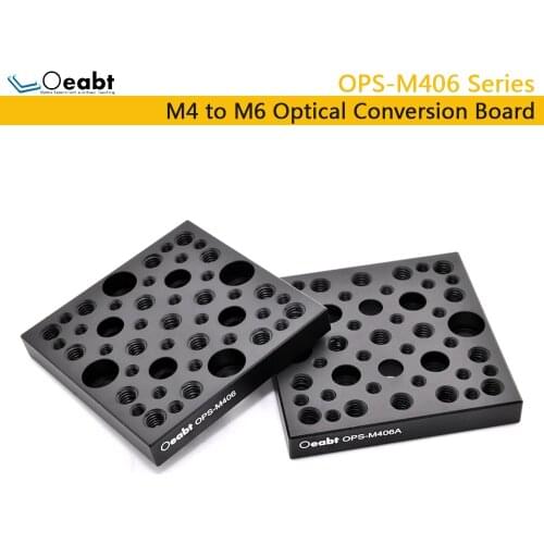 OPS-M406 post clamp block adapter plate bottom plate porous position mounting plate aluminum flat plate M4 to m6 bottom plate