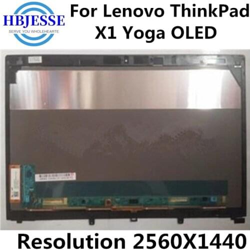 Original 14" WQHD 2560*1440 OLED Touch Screen Assembly For Lenovo ThinkPad X1 Yoga OLED 1ST GEN 2ND GEN 01AW977 01AX899