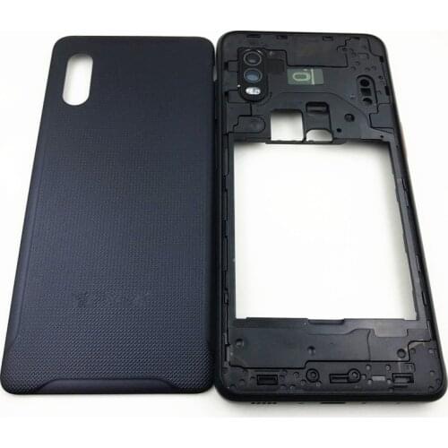 Full Housing For Samsung Galaxy Xcover Pro SM-G715FN Middle Frame Plate With Camera Lens Buttons +Battery Cover Back Case