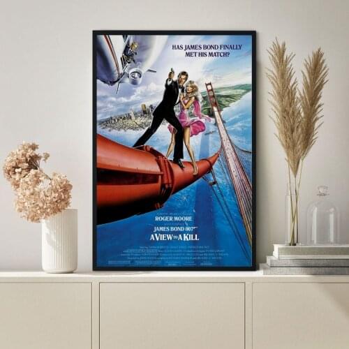 James Bond, A view to a kill Movie Poster Classic Vintage Hot Sale Canvas Art Poster Wall Painting Home Decoration (No Frame)