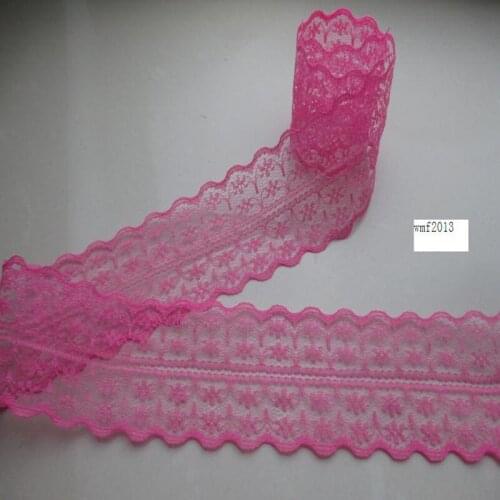 40 mm width of rose lace fabric 10 yards / lot DIY clothing accessories Ribbon lace embroidery on both sides