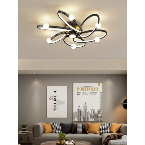 Modern lamps led ceiling light black ring ceiling light, used in the hall, living room, dining room, bedroom light