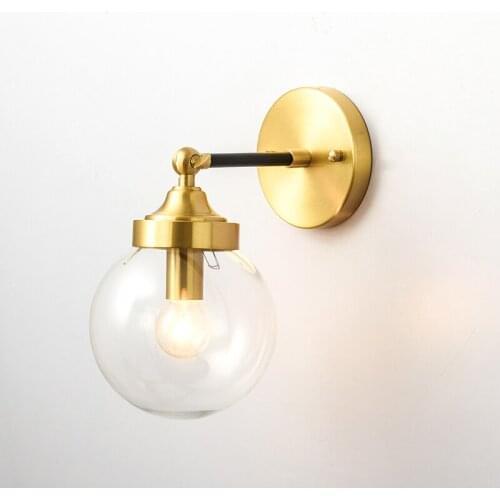 Postmodern retro style creative Nordic LED wall lamp Postgraduate retro style creative Nordic wall light Black Golden
