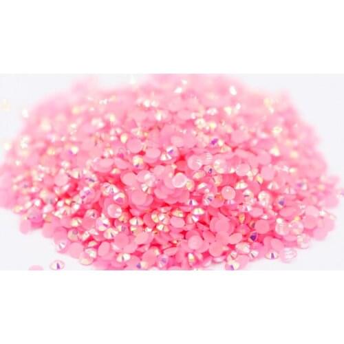 Jelly Rose AB Colors 2~6mm Flatback стразы Resin Non hotfix Rhinestones in Bulk Package Nail Art Decoration for Garment