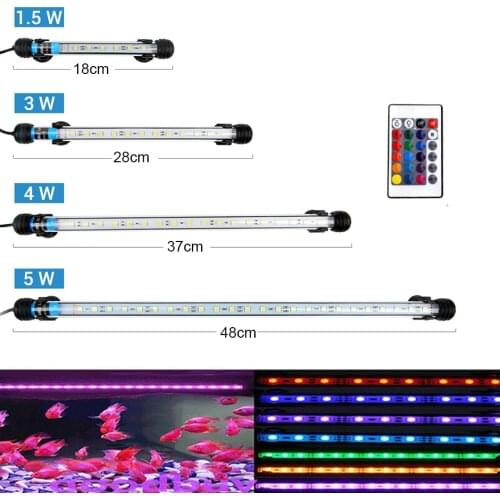 Aquarium Light Fish Tank Submersible RGB Light Lamp Waterproof Underwater Plants LED Lights Aquarium Lighting EU Plug