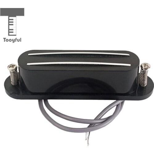 Tooyful Durable Black Dual Hot Rail Humbucker Pickup for Mandolin/Cigar Box Guitar Replacement Parts