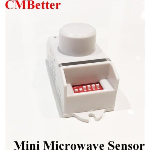 High Frequency 5.8GHz Mini Microwave Radar Sensor Body Motion HF Detector Light Switch Sensors indoors ceiling Mounting AC220V