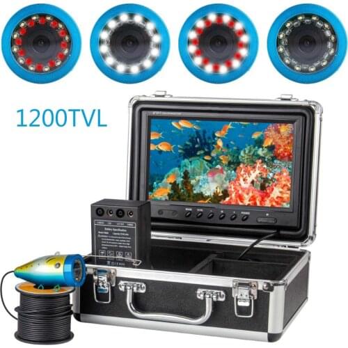 WF01B-plus 1200TVL DVR Video Fishing Camera for Boat Infrared Light Cameras Fishing Kayak Video Remote Underwater Cameras Fish
