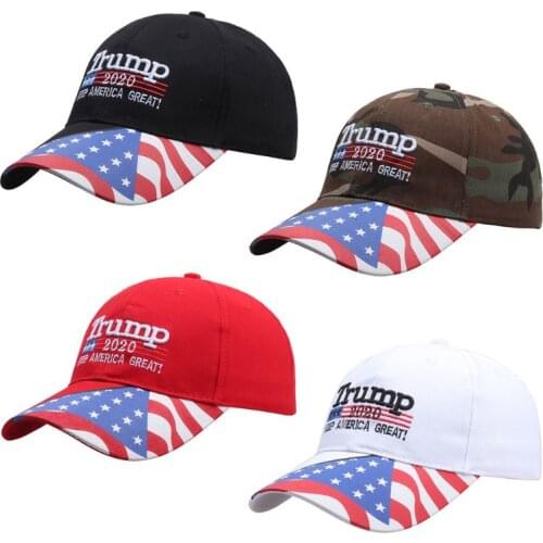 2020 President Baseball Cap Keep America Great Embroidered USA Flag Snapback Hat A0NF