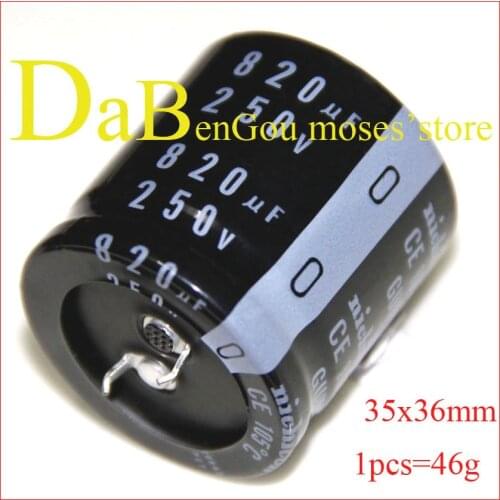 250v 820uf 100% Original New nichicon Electrolytic Capacitor capacitance Radial 35x36mm