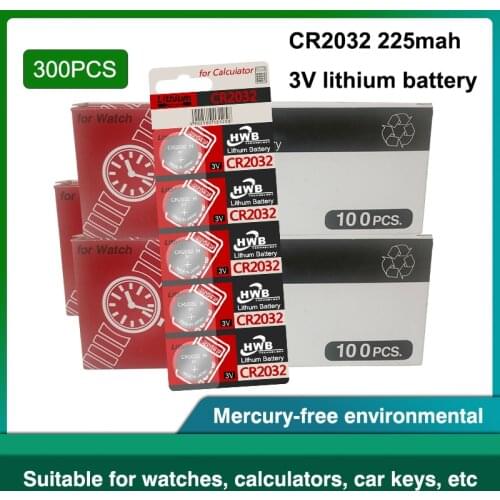 300pcs For maxell CR2032 Cell Coin Button Batteries DL2032 CR 2032 KCR2032 5004LC ECR2032 3V Lithium Battery