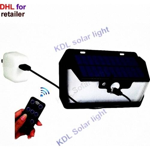 55 LED 900lm Solar Light remote control radar smart indoor lamp outdoor IP65 u camp street wall yard garage pa