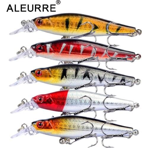 8cm/8g Fishing Minnow Pesca Topwater 3D Eyes Hard Bait Rattling Wobbler Crankbaits With 2 Hooks Fishing Lure Isca Artificial