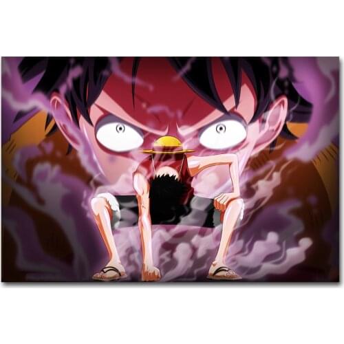 Anime One Piece Luffy Picture Wall Art Painting Canvas Cloth Poster and Prints For Living Room Decor