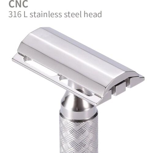 316L Stainless Steel Double Edge Safety Razor Head Close Comb