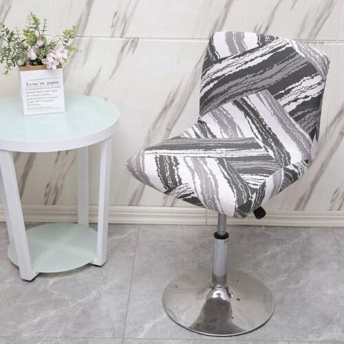 Bar Stool Cover Elastic Swivel Chair Cover Stretch Office Chair Slipcover Counter Pub Low Back Stool Seat Case Protector