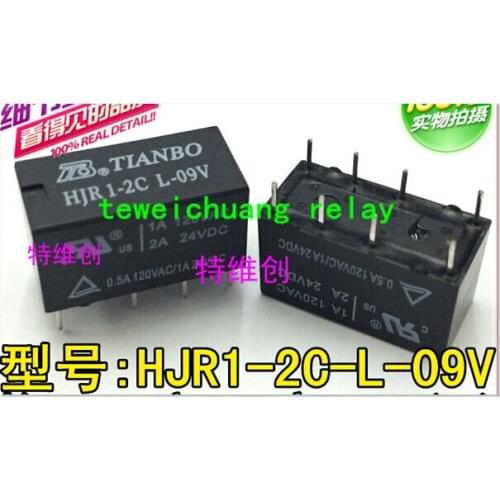 HOT NEW HJR1-2C-L-09V HJR1-2C-L-9VDC HJR 1-2C-L-09V HJR1-2C L-09V 9VDC DC9V 9V 2A TIANBO DIP8