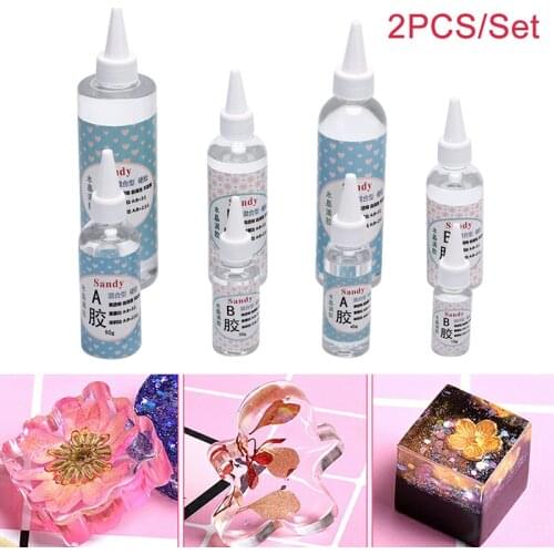 2PCS/Set AB Glue Crystal Clear Epoxy Resin For Jewelry Making DIY Art Craft
