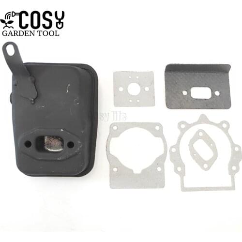 Exhaust Muffler & Gasket Kits Fit For CG430 40-5 Brush Cutter Grass Trimmer Replacement Parts Garden Tools
