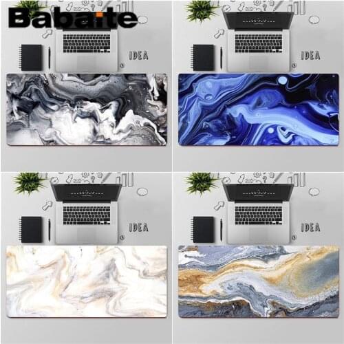 Babaite Top Quality Gold White Wave Marble MousePads Computer Laptop Anime Mouse Mat Free Shipping Large Mouse Pad Keyboards Mat
