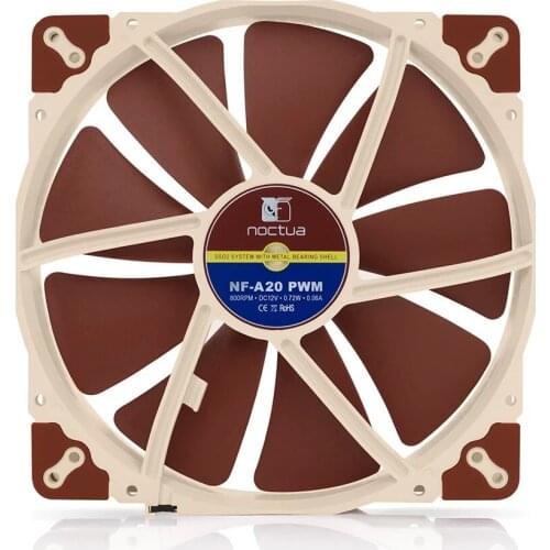 Noctua NF-A20 200mm Computer Case Cooling fan 3pin/4pin PWM quiet Radiator fans 200x200x30mm CPU cooler fan