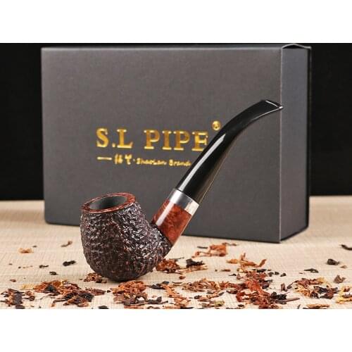 Smoker Briar Pipe Handmade By Briarwood Real Wooden Pipe With Free Tobacco Pipe Accessories FreeShipping