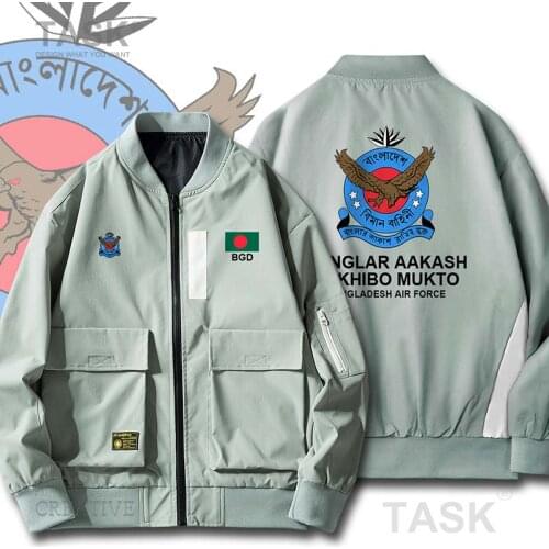 Military Army Jackets Air Force Bangladesh Bangladeshi BD Mens Bomber Zipper Jacket Casual Hip Hop Slim Fit Pilot Coat Fashion