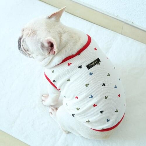 Fashion Pattern Dog Vest Cute Cotton Fat Dog Clothes Ropa Camiseta Para Perros Dog Shirts for Dogs Clothes for Medium Fat Dogs