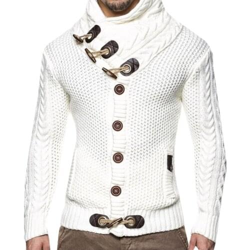MOONBIFFY Mens Wool Cardigans