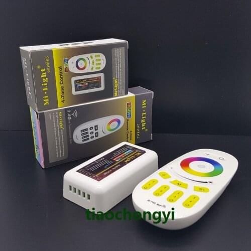 New 1 Set 2.4G 4-Zone RGB(W) Dimmable LED Remote Controller+RF touch 4Zone remote For RBGW LED Bulb 5050 RGBW LED strip