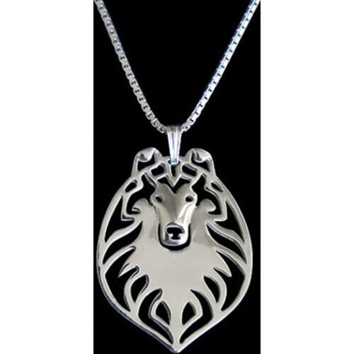 New Unique Romantic Gold Silver Color Rough Collie Pendant Necklace Hunger Games Necklace Women Best Friend Choker