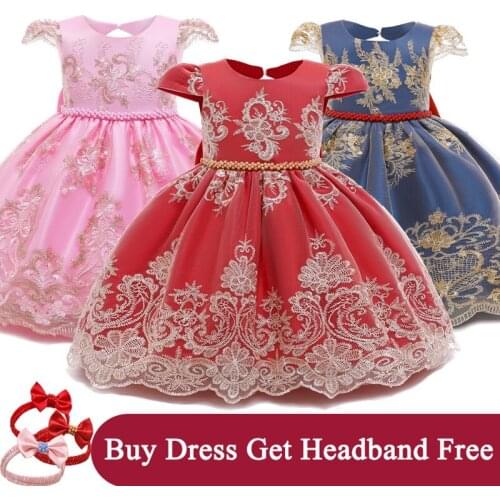 Toddler Girls Dress 1 Year Birthday Baby Girl Clothes Newborn Baby Girls Christening Gown Princess Dresses for Girls Size 0-2T