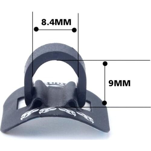 Aluminum Alloy Base + Plastic C-type Buckle Black for Bicycle Lines Pipes Fixation
