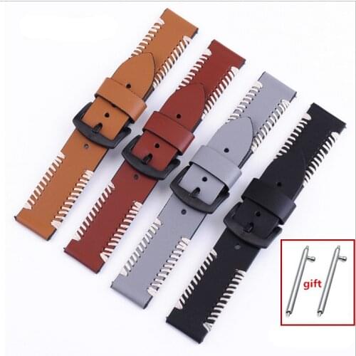 Wholesale 10pcs/lot genuine cow leather Watch band watch strap 20mm 22mm 24mm 26mm for GearS3 moto360 watch bands-20061201