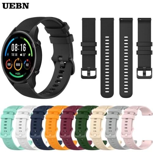 UEBN Sport Silicone strap for Xiaomi Mi Watch Color Bracelet for Mi Watch Watchbands Replacement accessories Correa ремешок