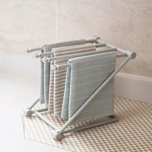 Foldable Towels Hanger Cleaning Towels Shelf Rag Rack Organizer Dishwashing Cup Holder Home Storage Kitchen Organizer