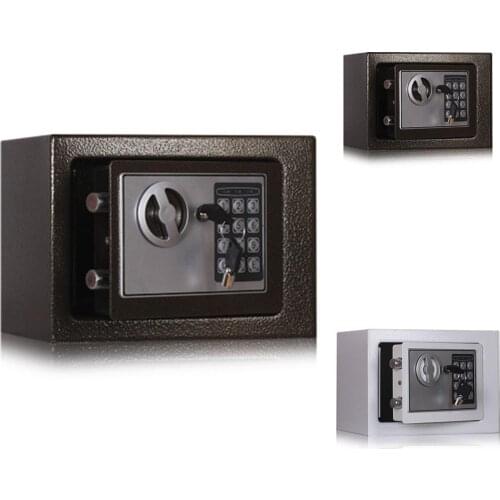 Solid Steel Electronic Safe Box With Digital Keypad Lock Mini Lockable Money Cash Storage Box Jewelry Storage Case Safe