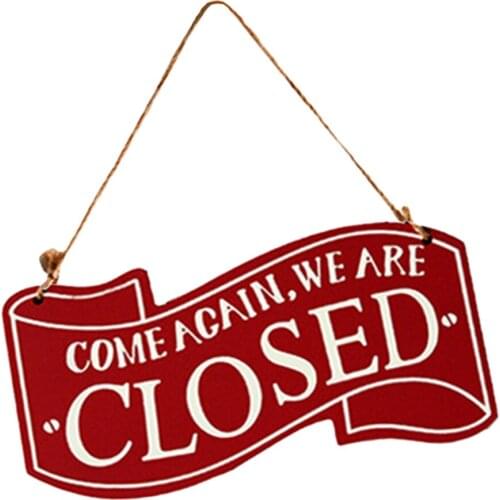 Vintage Plaque Cafe Shop Door Hanging Sign Wooden Open Closed Welcome Sign Welcome Listing