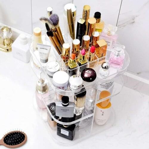 360 Rotating Organizer For Cosmetics Sensational Stand For Cosmestics Makeup Organizer Lipstick Brushes Combs Rack