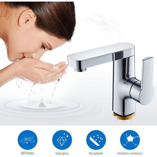 Rotating Hot And Cold Water Mixing Basin Faucet Waterfall Faucet Basin Faucet Sink Faucet WIth hose Household Bathroom Hardware