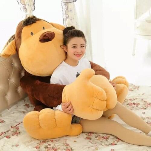 High quality laggest size 150cm brown monkey plush toy, long arms monkey doll pillow,birthday gift w5241