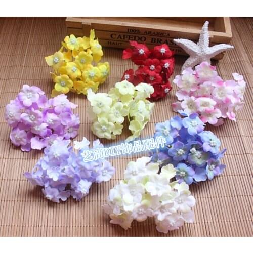 High Quality Real Touch Fabric Hydrangea Heads,Artificial Silk Flower Arrangements,DIY Wedding Kissing Balls,Table Centrepieces