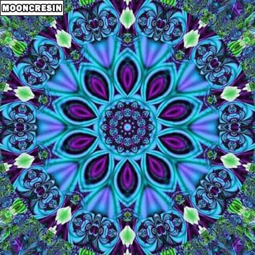 5D Diy Diamond Painting Cross Stitch Mandela 3D Embroidery Full Square Rhinestones Diamond Mosaic Picture Needlework Home Decor