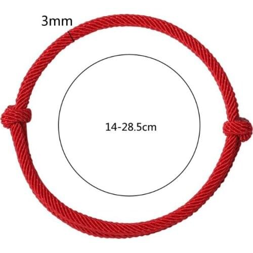 R58E 2Pcs Red String of Fate Friendship Bracelets Kabbalah Protection Good Luck Simple Matching Bracelets for Lover Women Men